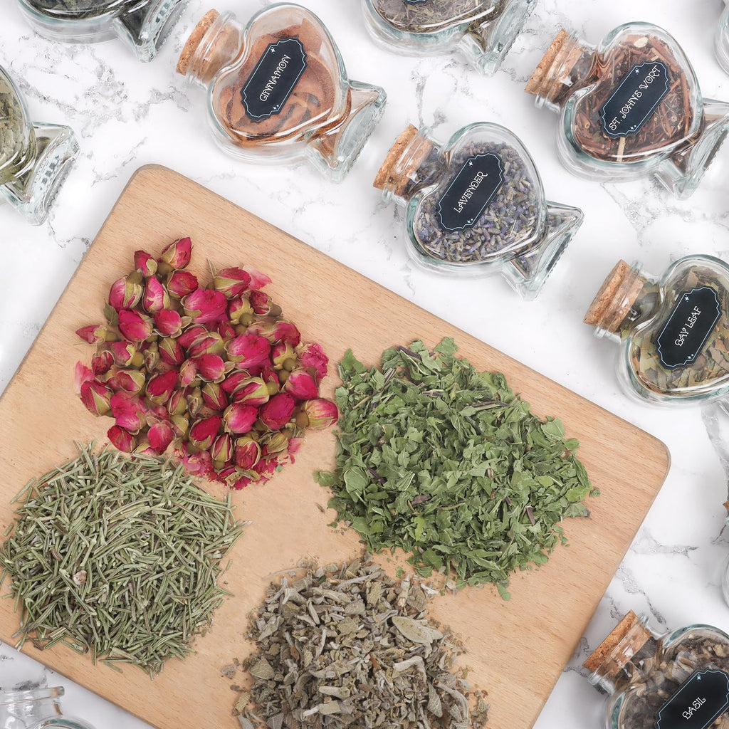 40 Pack Witchcraft Supplies Herbs Kit - Dried Herbs and Flowers for Witch Beginners - Herb Set for Wicca, Altar Supplies, Pagan and Wiccan Rituals, Magic Spell, Candle and Soap Making - Velora