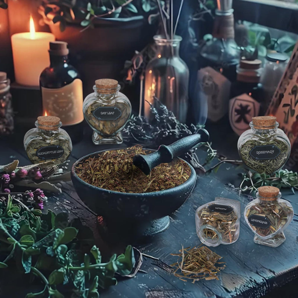 40 Pack Witchcraft Supplies Herbs Kit - Dried Herbs and Flowers for Witch Beginners - Herb Set for Wicca, Altar Supplies, Pagan and Wiccan Rituals, Magic Spell, Candle and Soap Making - Velora