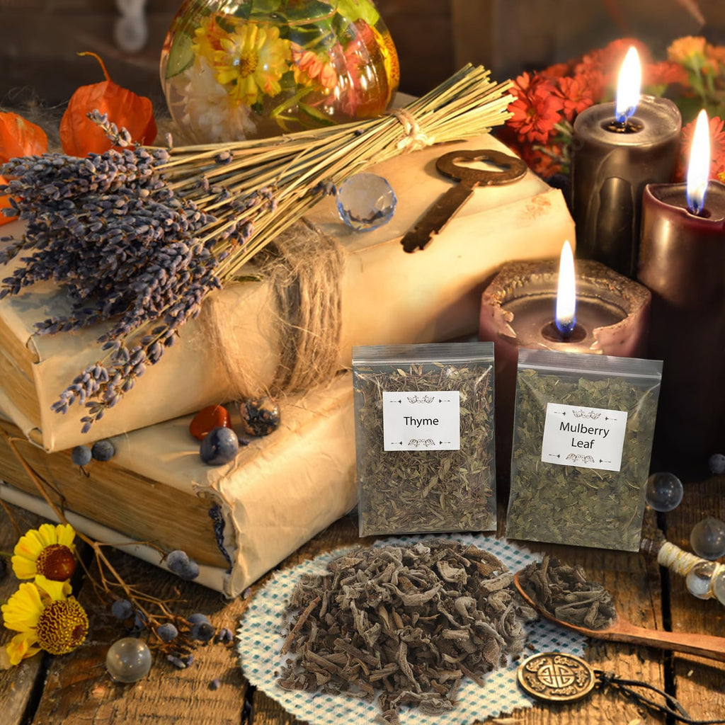 40 Pack Witchcraft Supplies Herbs Kit - Dried Herbs and Flowers for Witch Beginners - Herb Set for Wicca, Altar Supplies, Pagan and Wiccan Rituals, Magic Spell, Candle and Soap Making - Velora