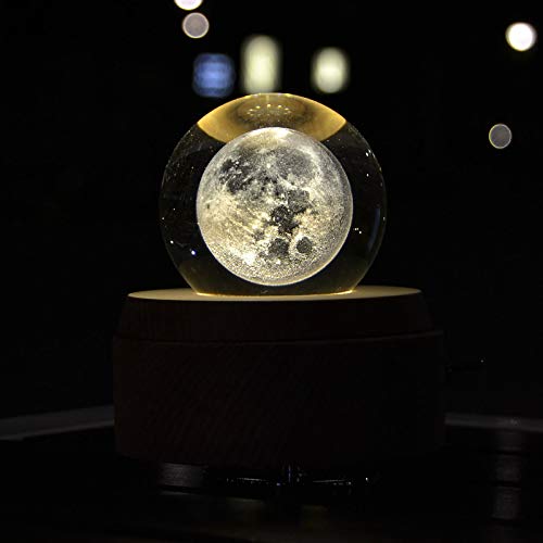 H&D HYALINE & DORA 60mm Tree of Life Crystal Ball with Stand Decorative Paperweight 3D Laser Engraved Glass Plant Life Tree Sphere Novelty Home Decor