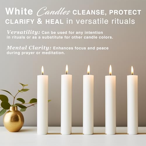 Set of 20 Black Spell & Chime – Premium Mini Taper Candles for Rituals, Prayer, Birthdays, Meditation, Altar - 4 Inch Tall, Unscented. (Black, 20)