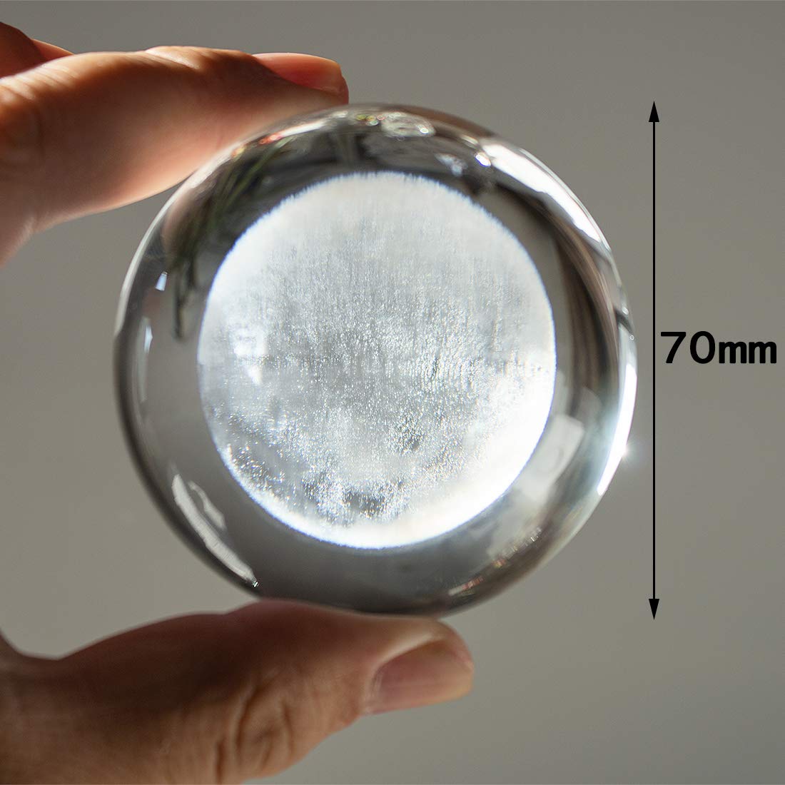 H&D HYALINE & DORA 60mm Tree of Life Crystal Ball with Stand Decorative Paperweight 3D Laser Engraved Glass Plant Life Tree Sphere Novelty Home Decor