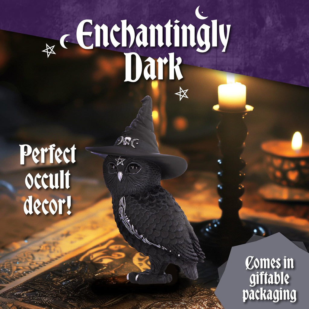 Nemesis Now Figurine Decor, Detailed Hand-Painted Polyresin, Black - Purrah Witches Hat Gothic Satanic Cat