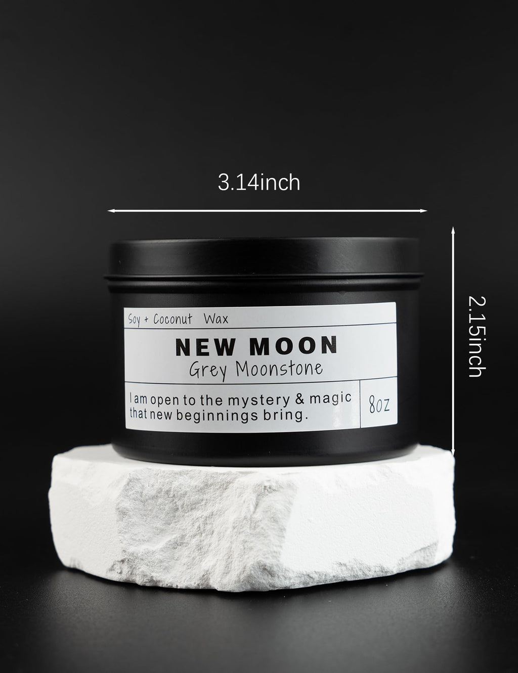 Obsidian Crystal Energy Candle, Good Aura Health Protection, Baltic Amber Chakra Magic Self-Care, Emotional Support, Encouragement and Affirmation Gift.(HEAL)