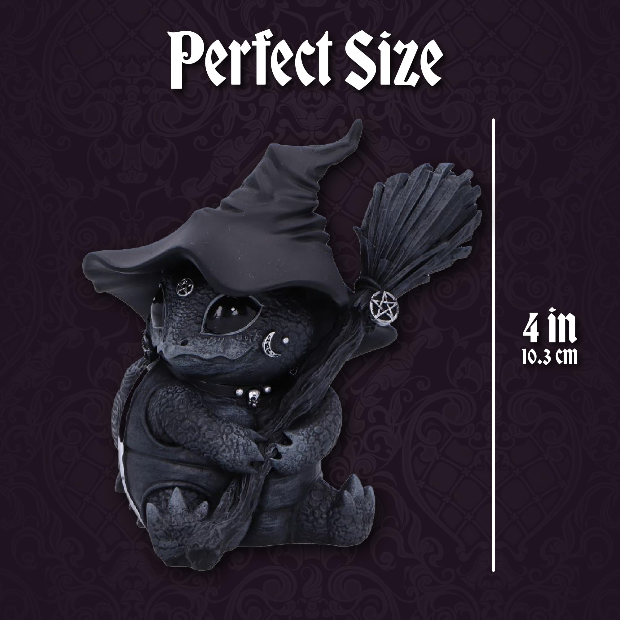 Nemesis Now Figurine Decor, Detailed Hand-Painted Polyresin, Black - Purrah Witches Hat Gothic Satanic Cat