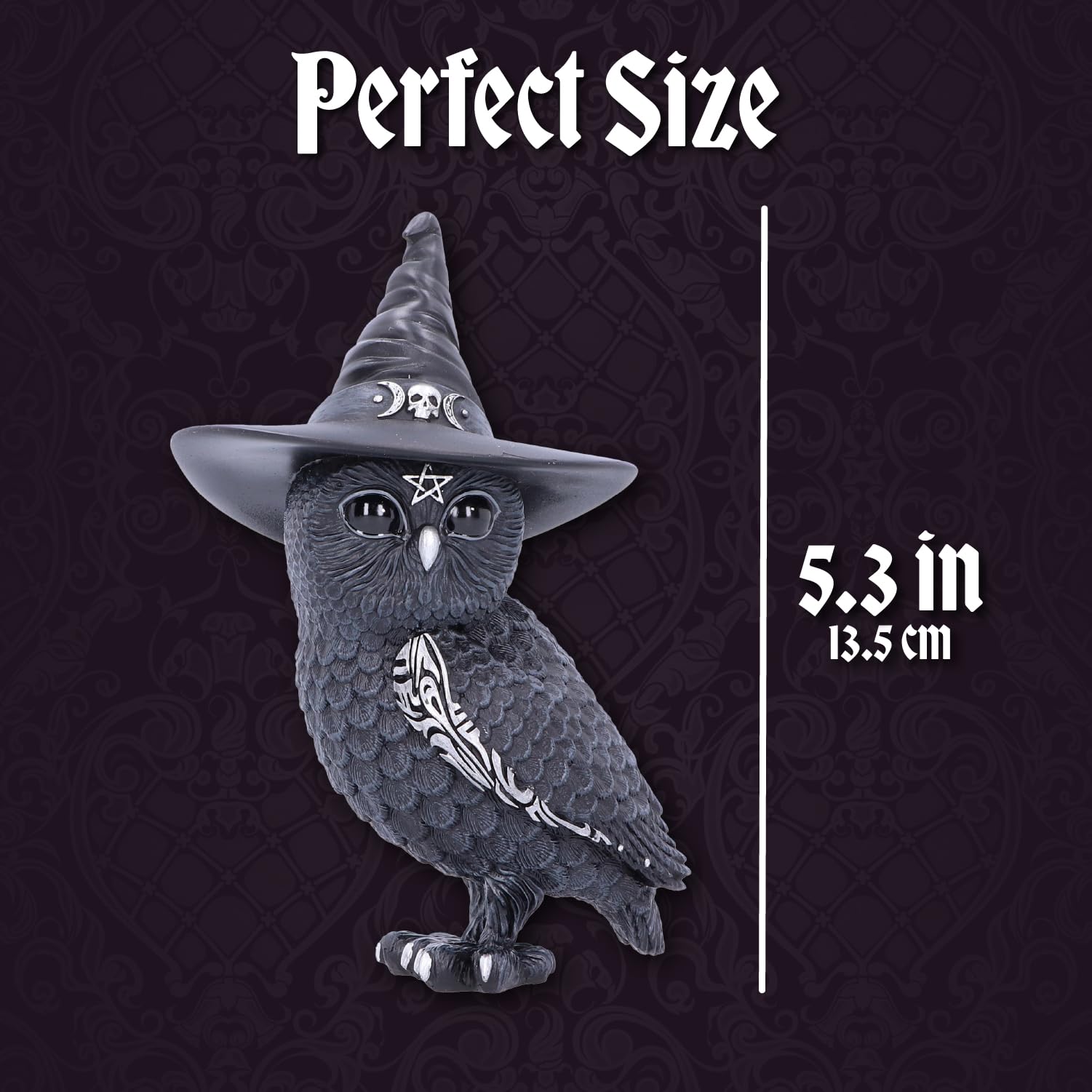 Nemesis Now Figurine Decor, Detailed Hand-Painted Polyresin, Black - Purrah Witches Hat Gothic Satanic Cat