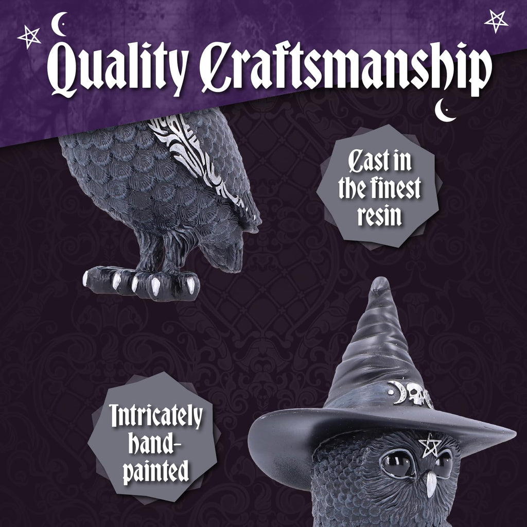 Nemesis Now Figurine Decor, Detailed Hand-Painted Polyresin, Black - Purrah Witches Hat Gothic Satanic Cat