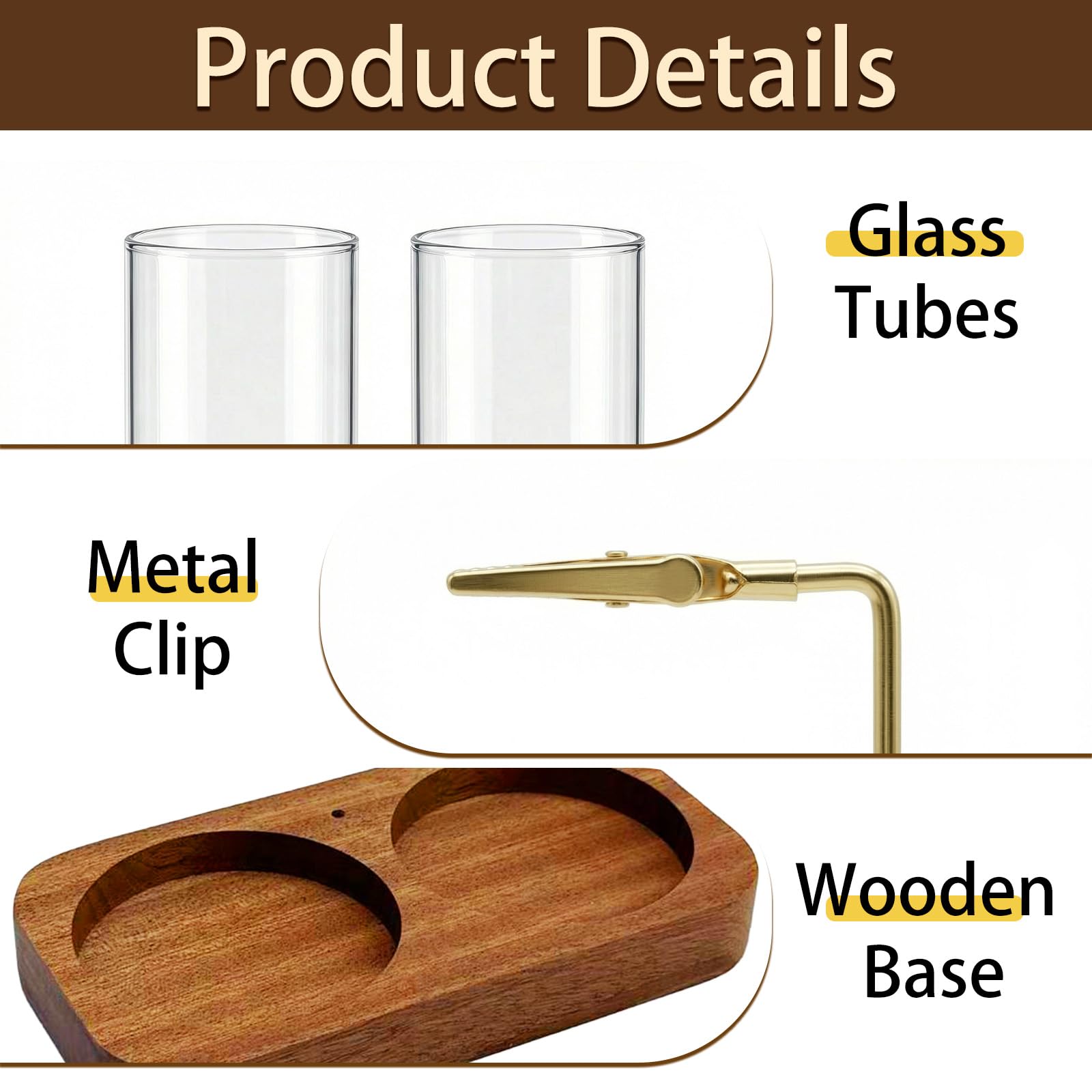 Incense Holder,Wooden Incense Holder for Sticks with 20 Incense Sticks, Anti-ash Incense Burner with Glass Ash Catcher for Meditation Yoga Spa Gift Home Decor