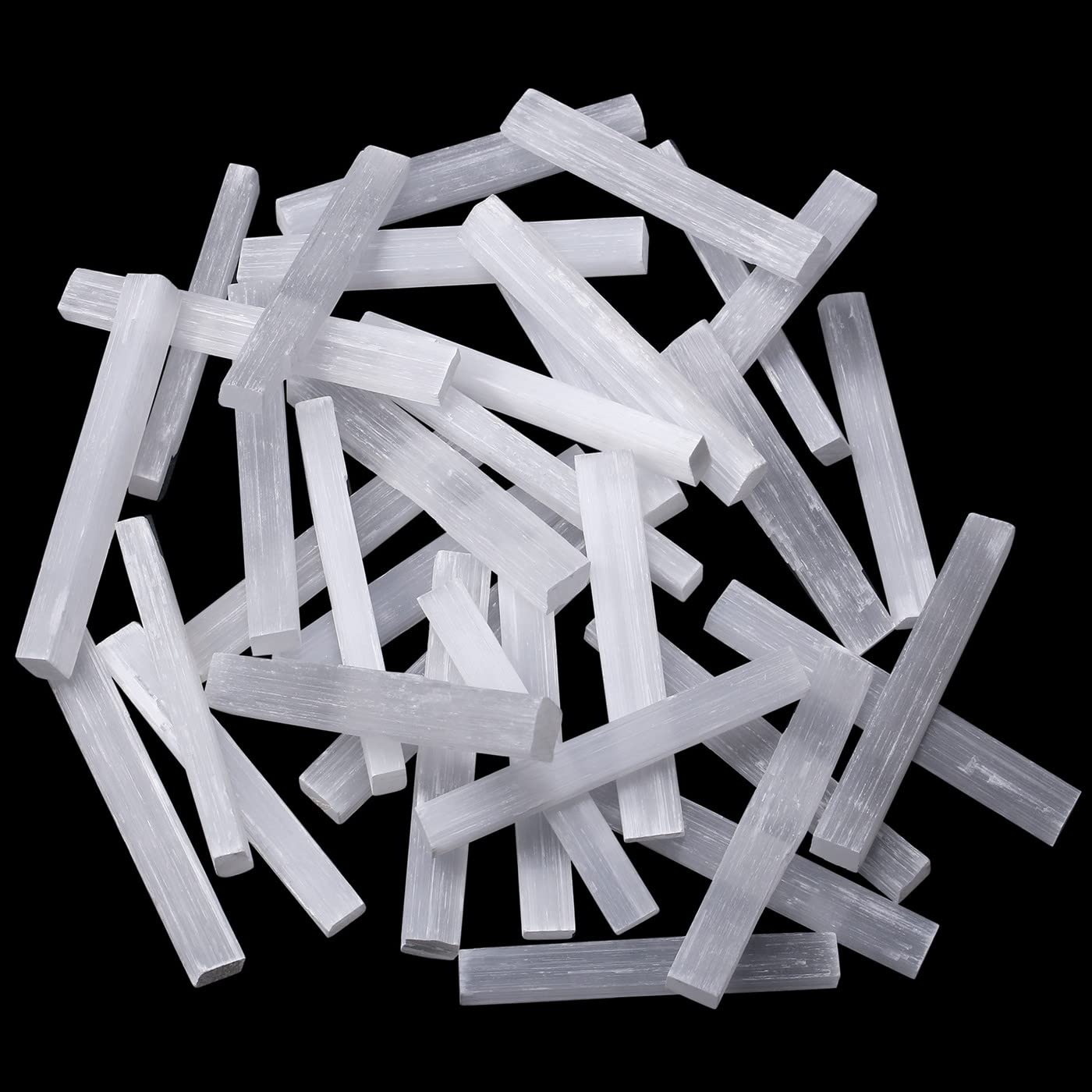 MAIBAOTA 4" Selenite Crystal Wand Selenite Sticks Crystals Bulk Selenite Charging Plate Reiki Metaphysical Supplies Wicca Altar Supplies Crystal for Witchcraft 12 Pcs