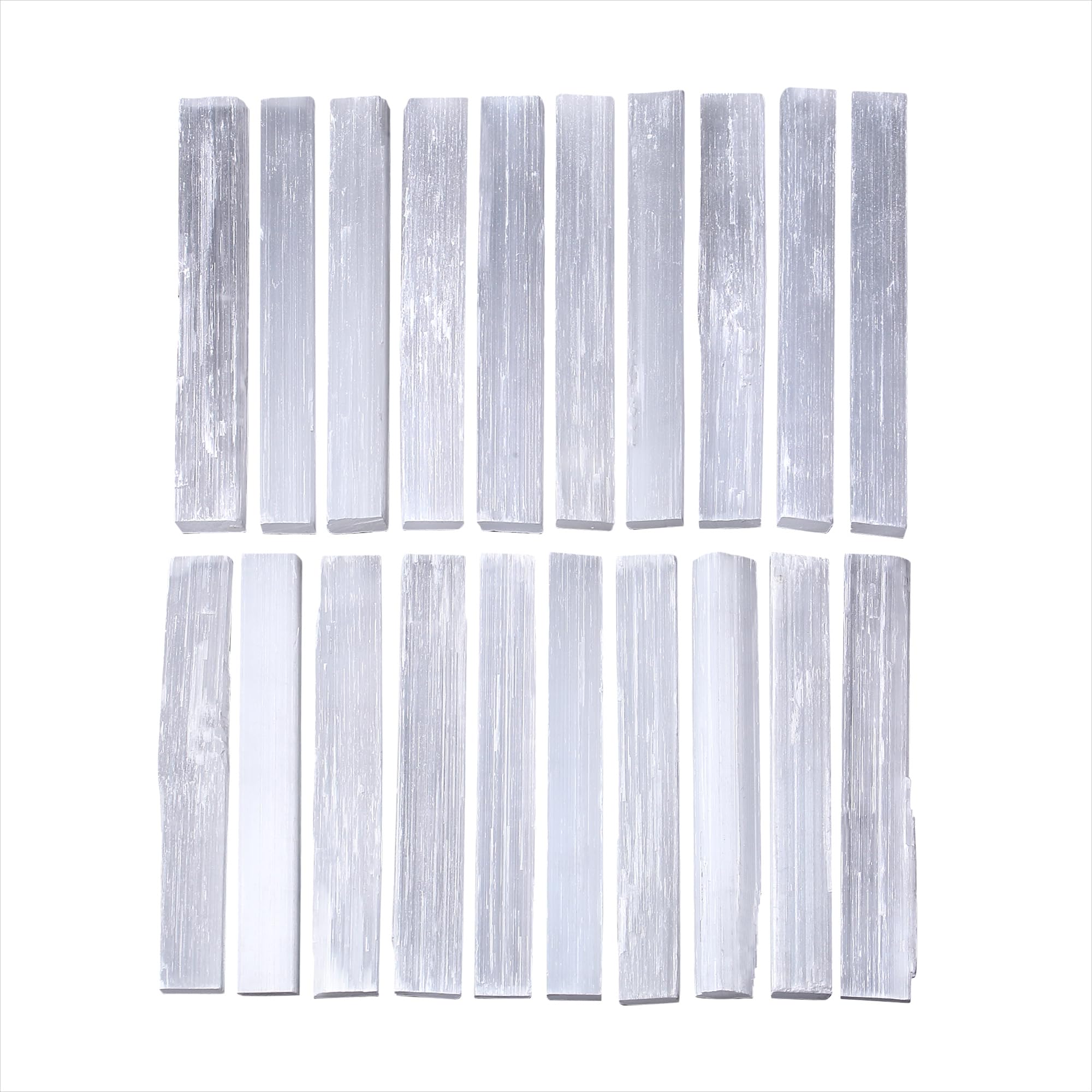 MAIBAOTA 4" Selenite Crystal Wand Selenite Sticks Crystals Bulk Selenite Charging Plate Reiki Metaphysical Supplies Wicca Altar Supplies Crystal for Witchcraft 12 Pcs