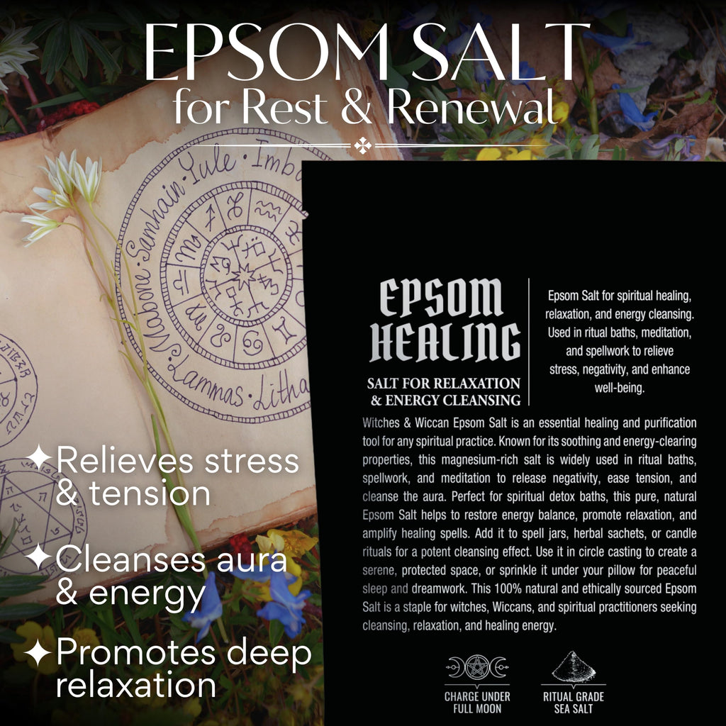 Ritual Salt Starter Collection Pack for Ceremony and Spell – Handcrafted Negative Energy Protection Crystals for Witchcraft Supplies – Witches & Wiccan