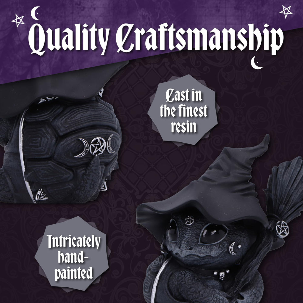 Nemesis Now Figurine Decor, Detailed Hand-Painted Polyresin, Black - Purrah Witches Hat Gothic Satanic Cat