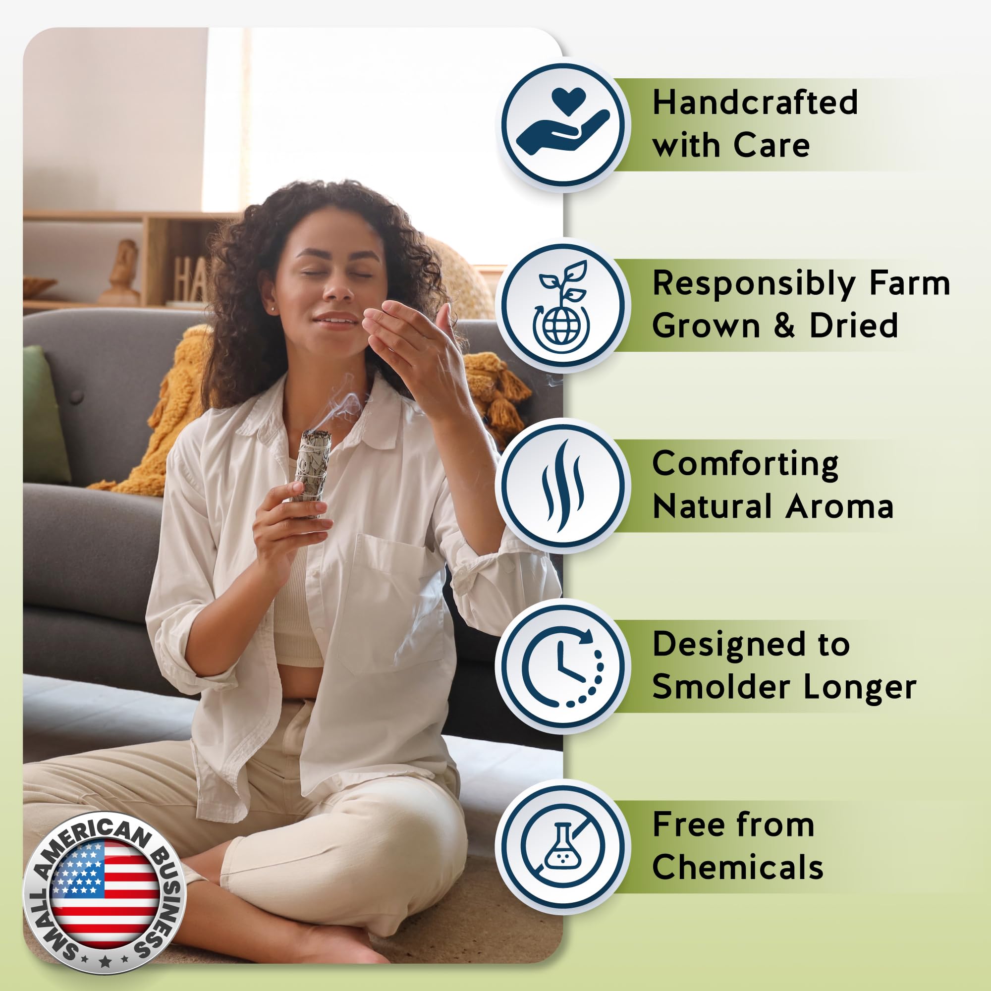 Alternative Imagination White Sage Smudge Stick Set – 3-Pack of 4-Inch Bundles for Home Cleansing, Meditation Rituals, Energy Clearing, Witchcraft Tools, Spiritual Gifts, Yoga, Altar, and Smudging