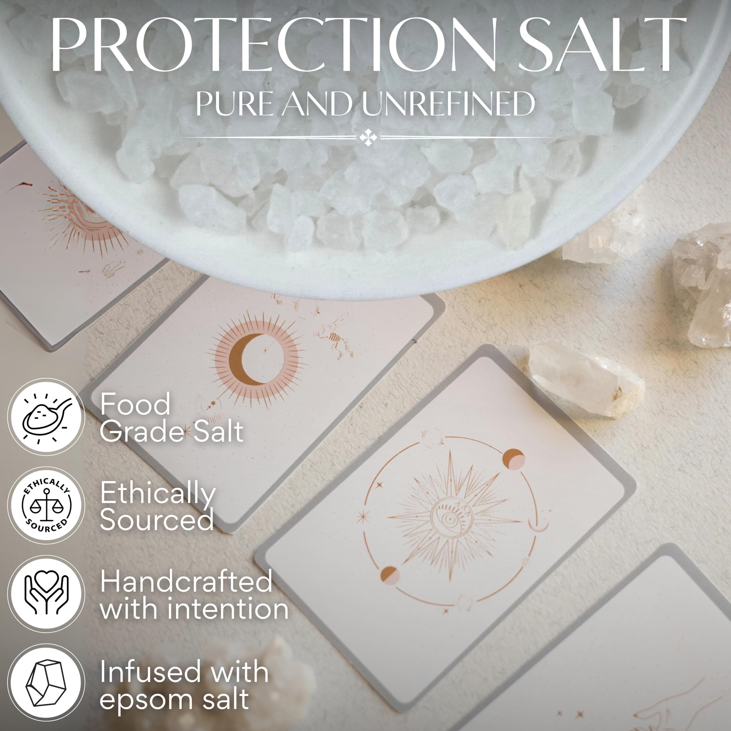 Ritual Salt Starter Collection Pack for Ceremony and Spell – Handcrafted Negative Energy Protection Crystals for Witchcraft Supplies – Witches & Wiccan