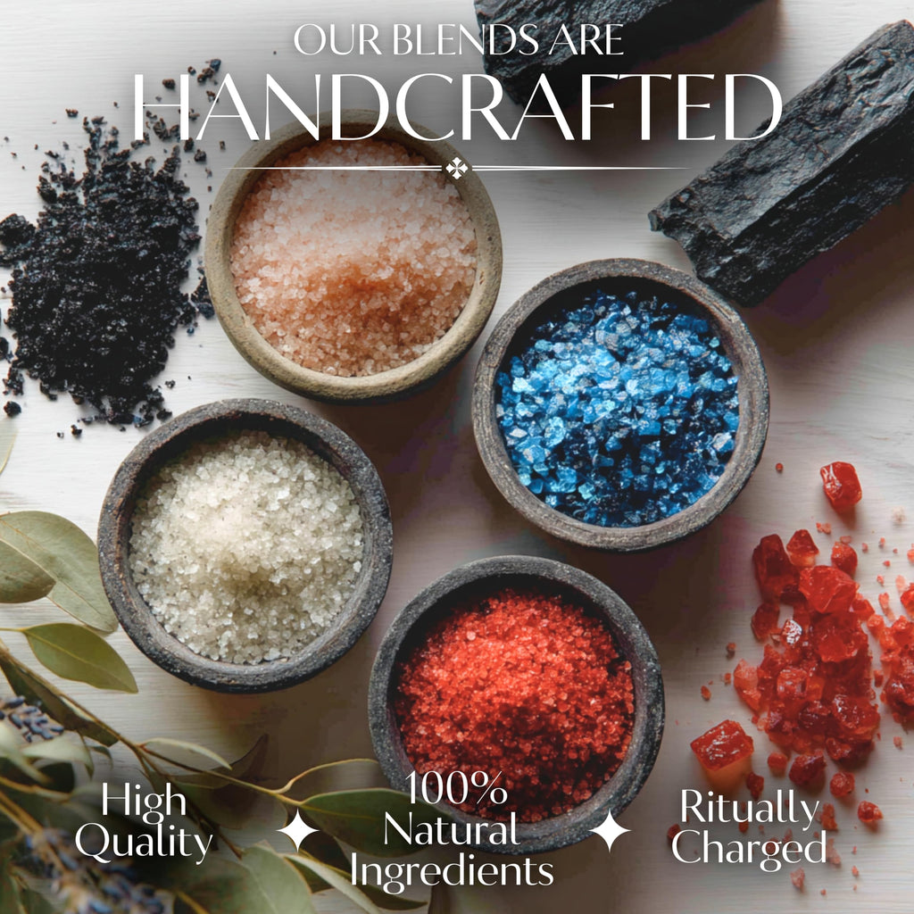 Ritual Salt Starter Collection Pack for Ceremony and Spell – Handcrafted Negative Energy Protection Crystals for Witchcraft Supplies – Witches & Wiccan