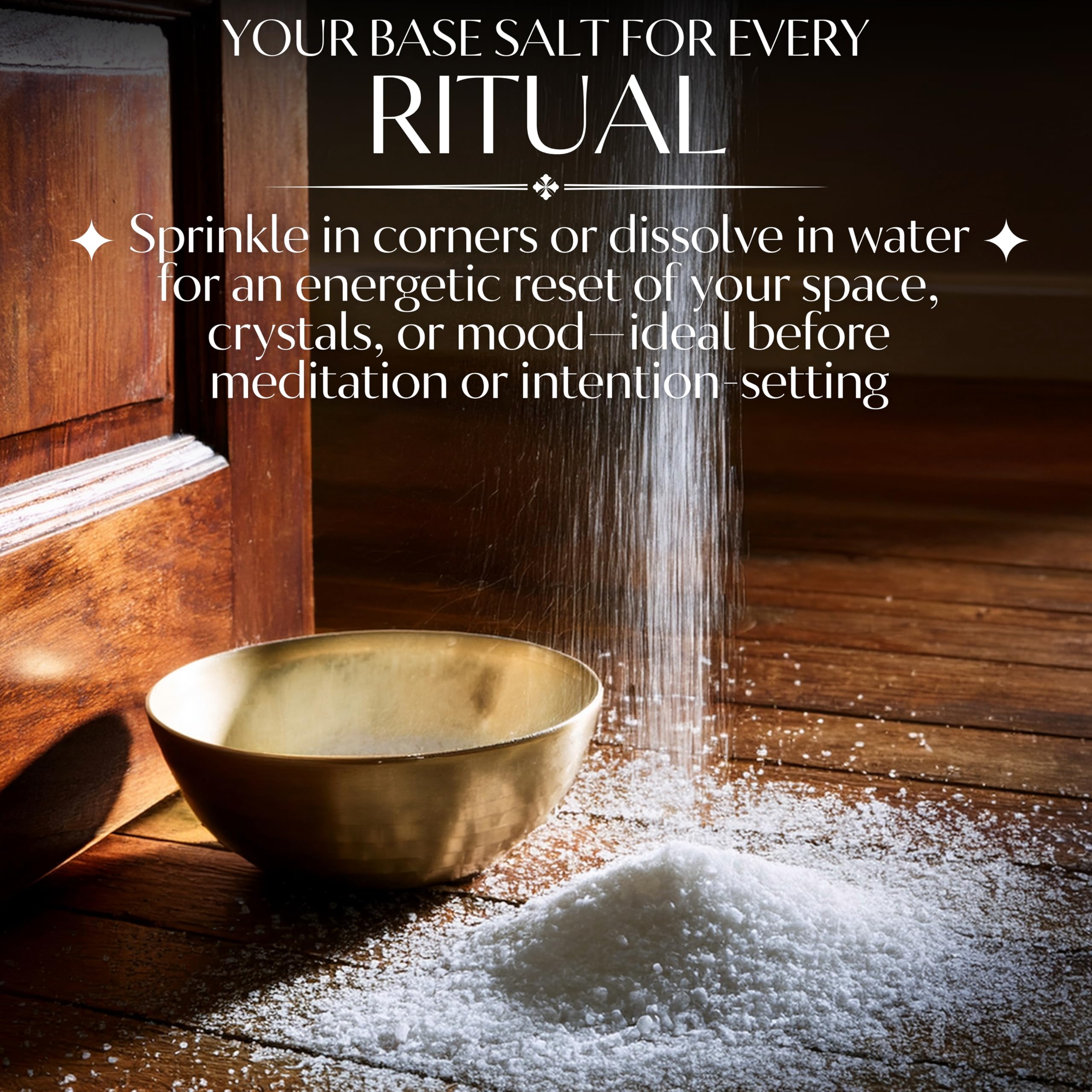 Ritual Salt Starter Collection Pack for Ceremony and Spell – Handcrafted Negative Energy Protection Crystals for Witchcraft Supplies – Witches & Wiccan