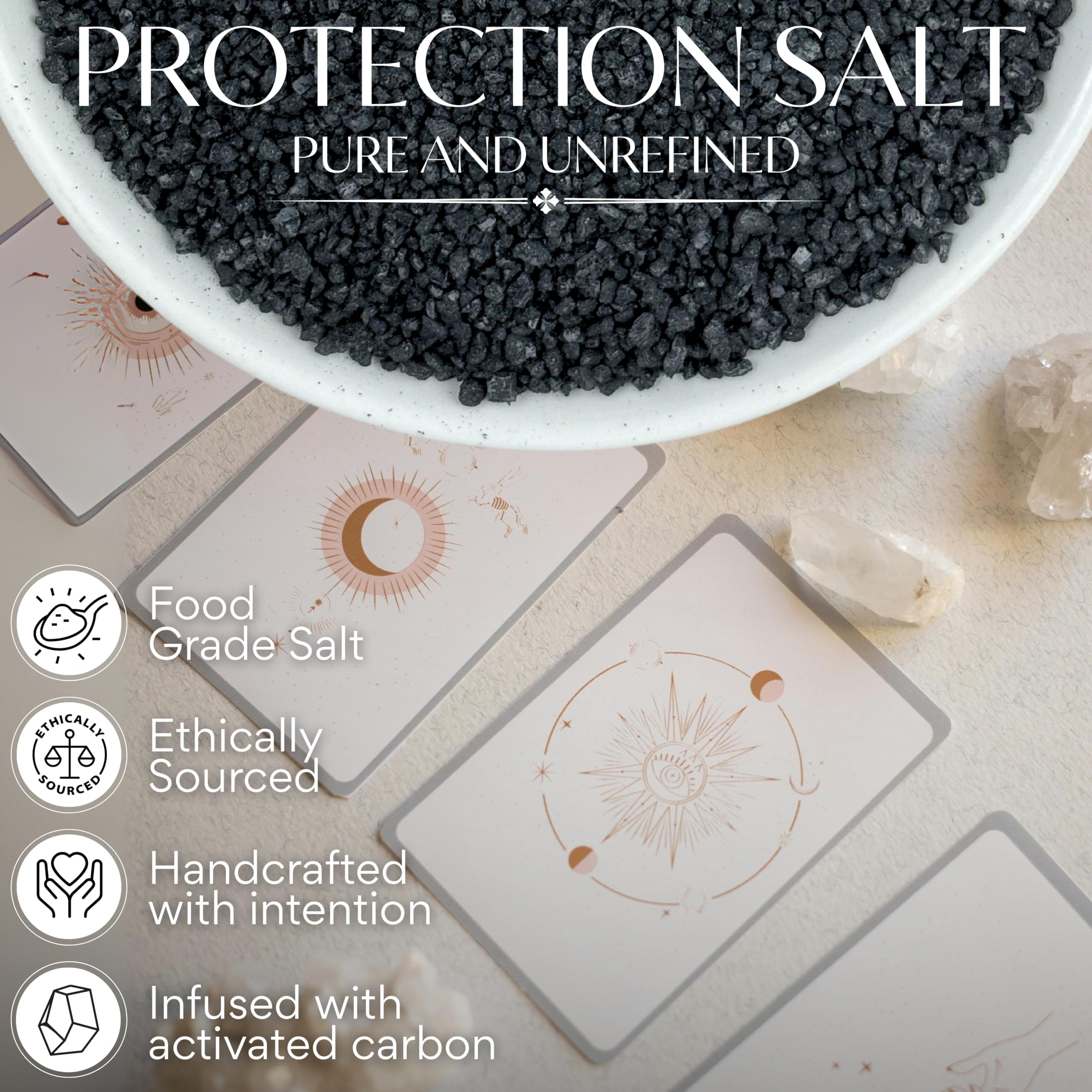 Ritual Salt Starter Collection Pack for Ceremony and Spell – Handcrafted Negative Energy Protection Crystals for Witchcraft Supplies – Witches & Wiccan