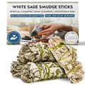 Alternative Imagination White Sage Smudge Stick Set – 3 - Pack of 4 - Inch Bundles for Home Cleansing, Meditation Rituals, Energy Clearing, Witchcraft Tools, Spiritual Gifts, Yoga, Altar, and Smudging - Velora