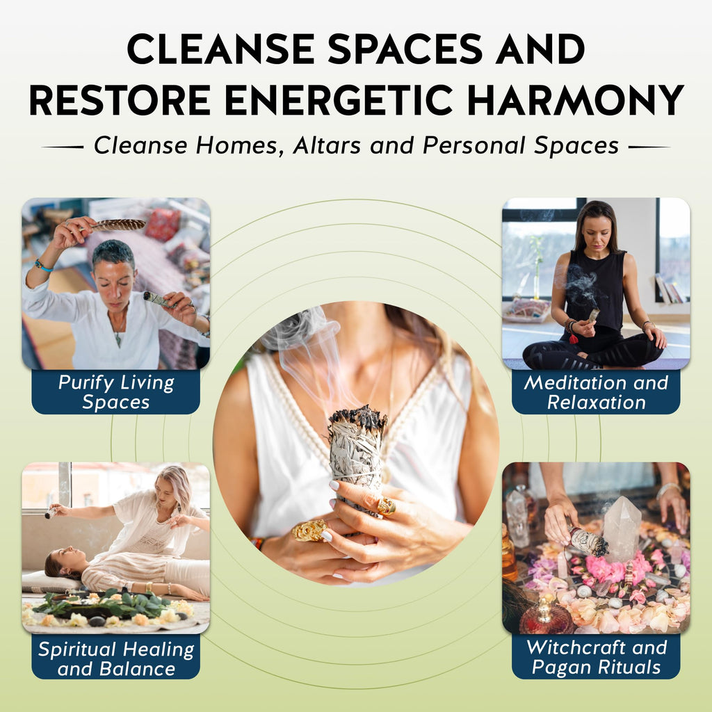 Alternative Imagination White Sage Smudge Stick Set – 3 - Pack of 4 - Inch Bundles for Home Cleansing, Meditation Rituals, Energy Clearing, Witchcraft Tools, Spiritual Gifts, Yoga, Altar, and Smudging - Velora