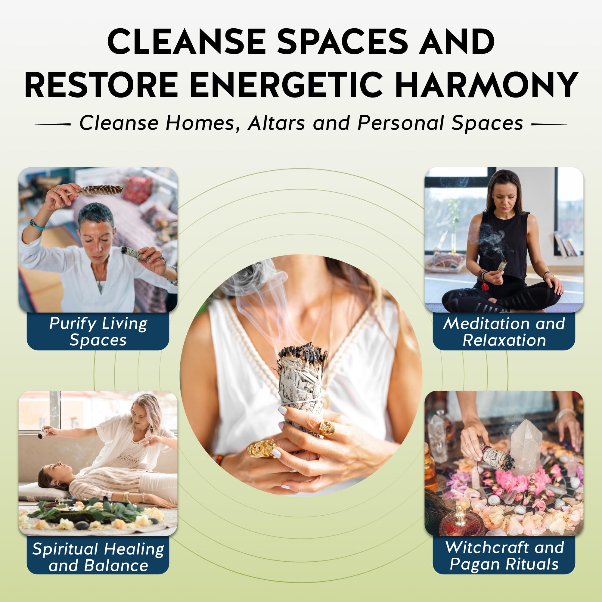 Alternative Imagination White Sage Smudge Stick Set – 3 - Pack of 4 - Inch Bundles for Home Cleansing, Meditation Rituals, Energy Clearing, Witchcraft Tools, Spiritual Gifts, Yoga, Altar, and Smudging - Velora