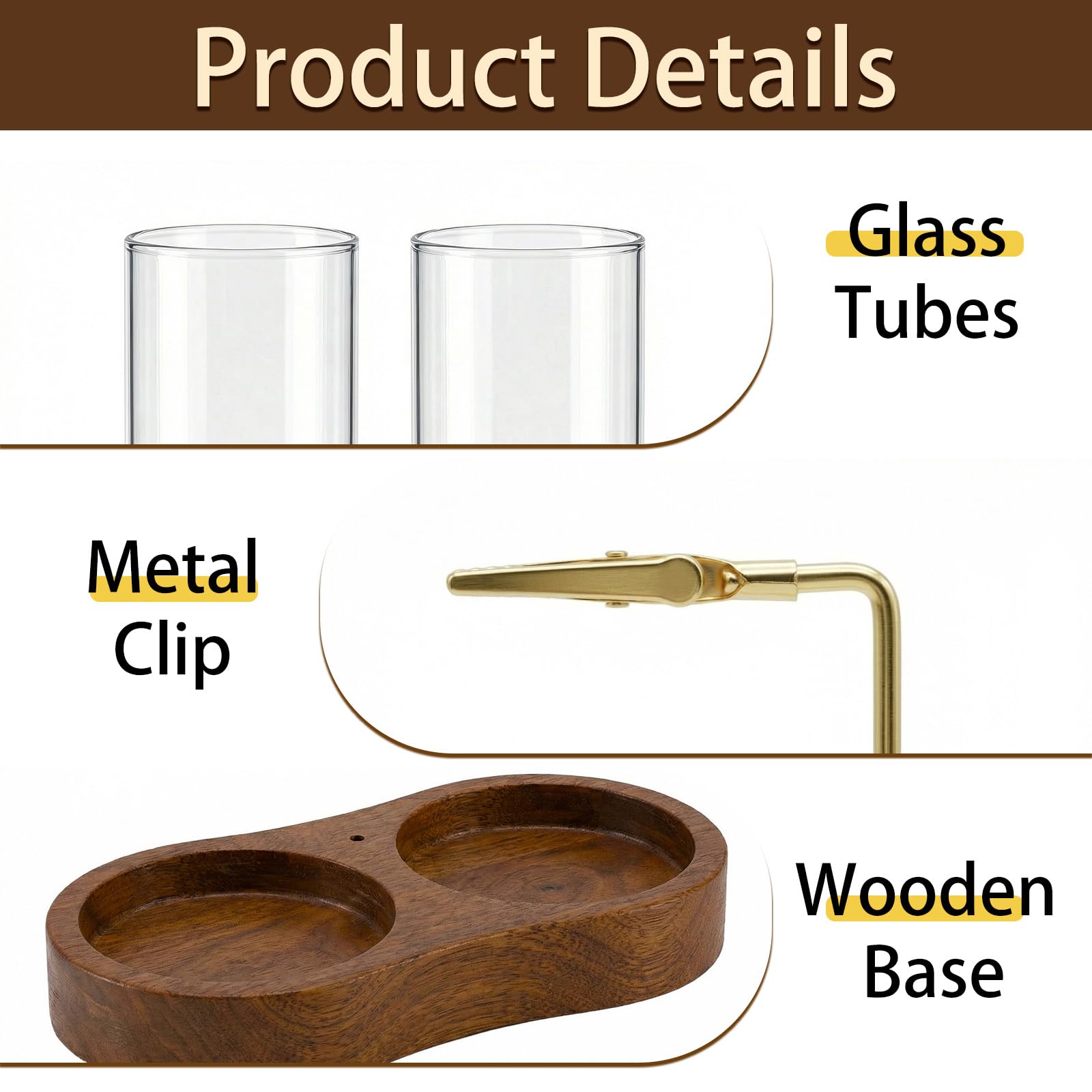 Incense Holder,Wooden Incense Holder for Sticks with 20 Incense Sticks, Anti - ash Incense Burner with Glass Ash Catcher for Meditation Yoga Spa Gift Home Decor - Velora