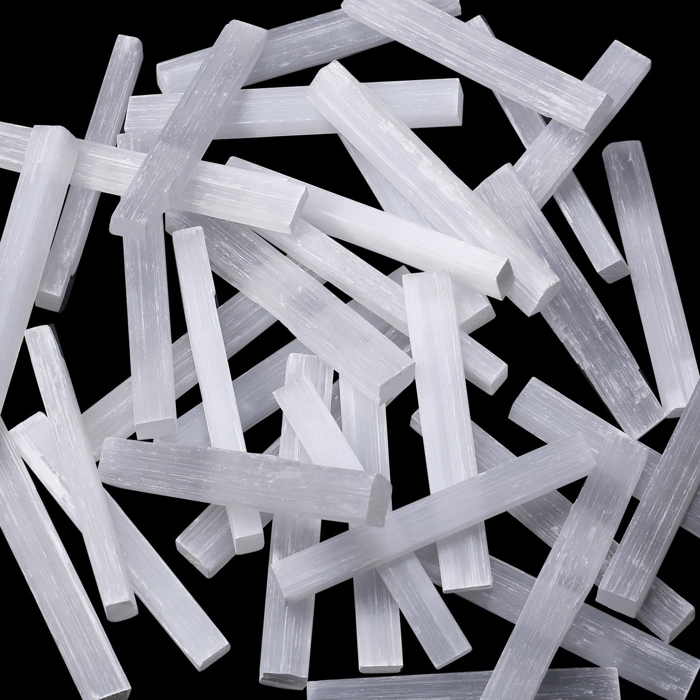 MAIBAOTA 4" Selenite Crystal Wand Selenite Sticks Crystals Bulk Selenite Charging Plate Reiki Metaphysical Supplies Wicca Altar Supplies Crystal for Witchcraft 12 Pcs - Velora
