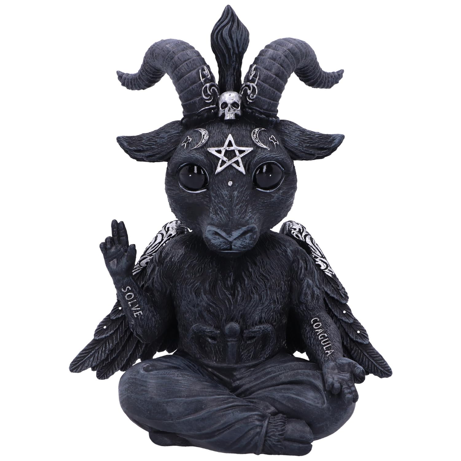 Nemesis Now Figurine Decor, Detailed Hand - Painted Polyresin, Black - Purrah Witches Hat Gothic Satanic Cat - Velora