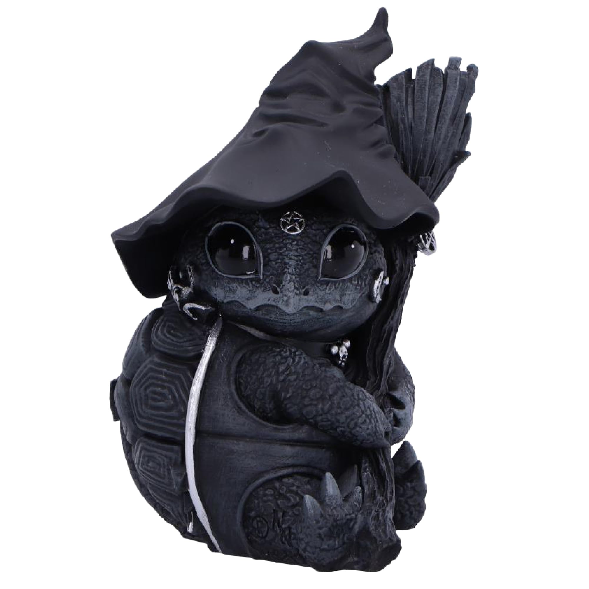 Nemesis Now Figurine Decor, Detailed Hand - Painted Polyresin, Black - Purrah Witches Hat Gothic Satanic Cat - Velora