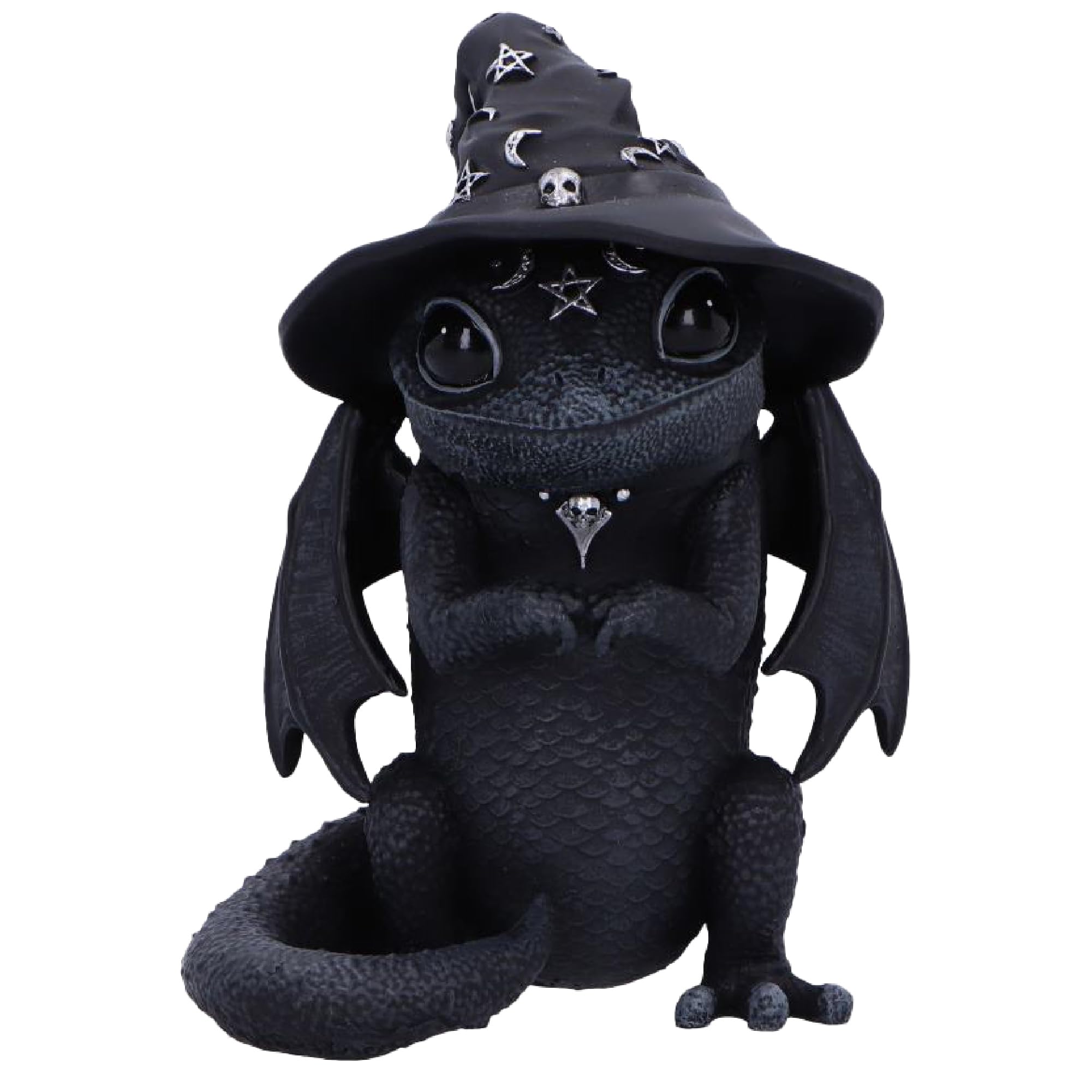 Nemesis Now Figurine Decor, Detailed Hand - Painted Polyresin, Black - Purrah Witches Hat Gothic Satanic Cat - Velora