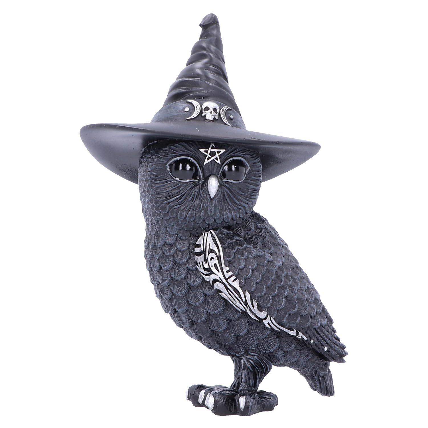 Nemesis Now Figurine Decor, Detailed Hand - Painted Polyresin, Black - Purrah Witches Hat Gothic Satanic Cat - Velora