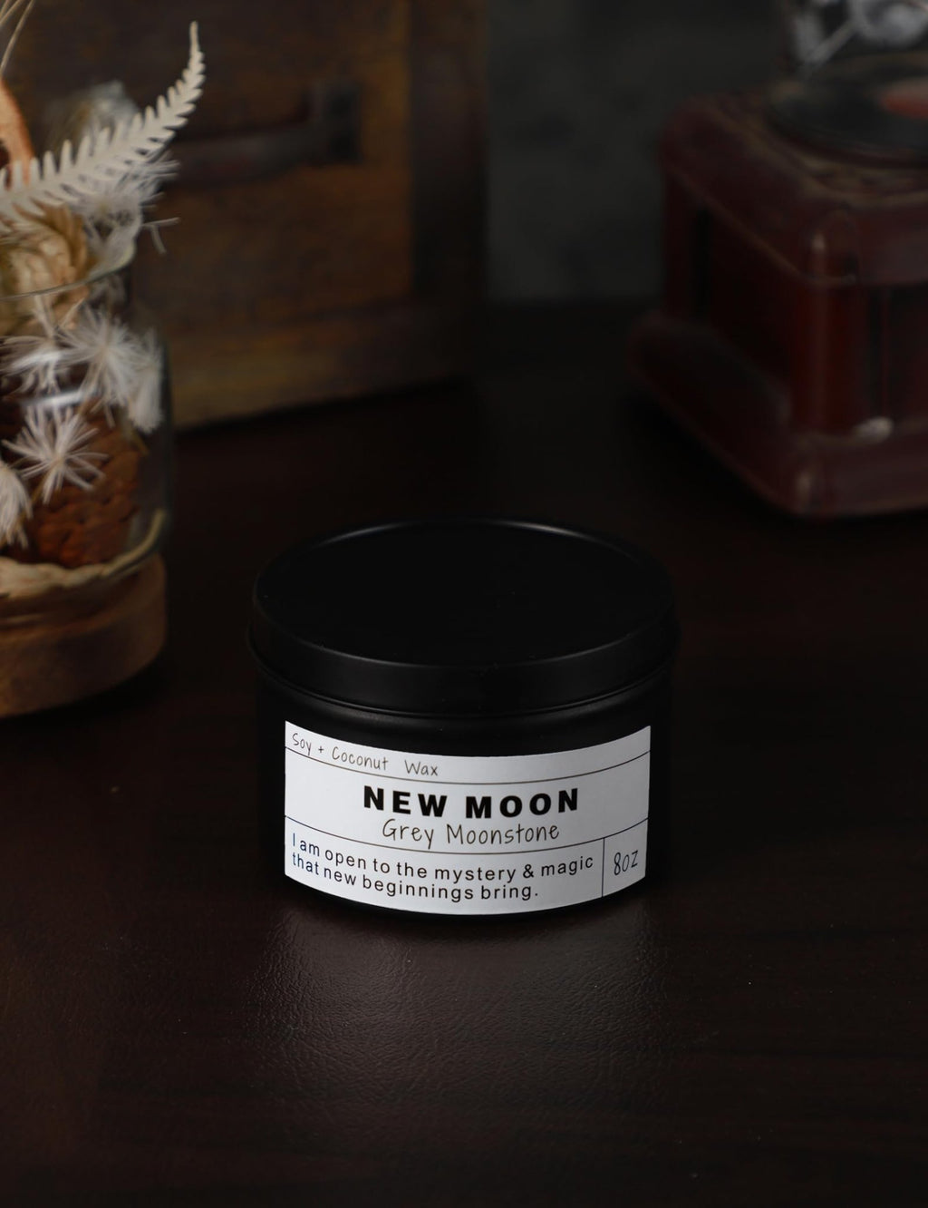 Obsidian Crystal Energy Candle, Good Aura Health Protection, Baltic Amber Chakra Magic Self-Care, Emotional Support, Encouragement and Affirmation Gift.(HEAL) - Velora