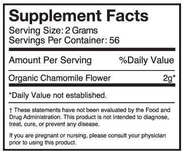 Organic Chamomile Whole Flower, Loose Leaf, Tea Leaves, 4oz (Packaging may vary) - Velora