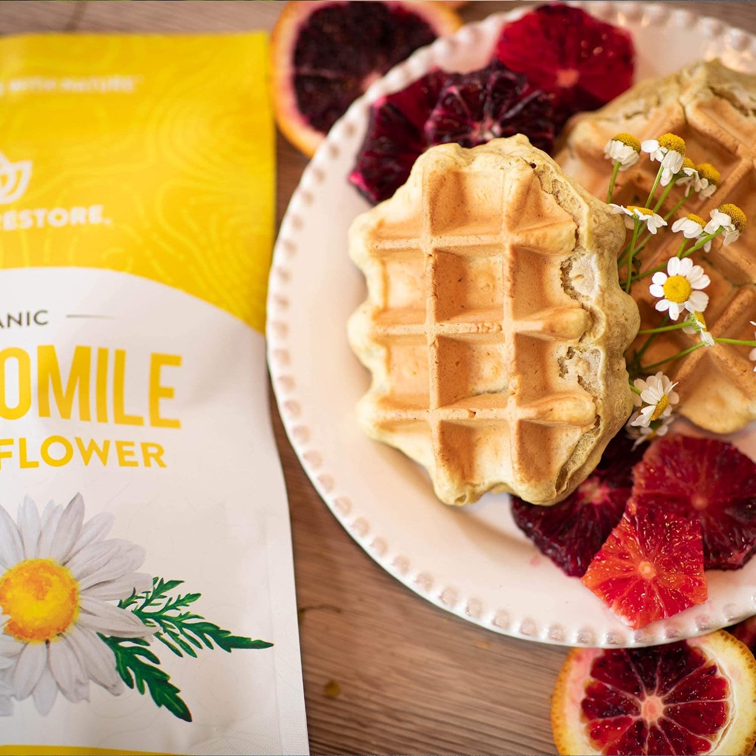Organic Chamomile Whole Flower, Loose Leaf, Tea Leaves, 4oz (Packaging may vary) - Velora
