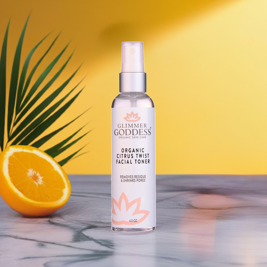 Organic Rose Water Facial Toner – Citrus Twist Toner with Witch Hazel & Aloe for Pore Tightening - Velora