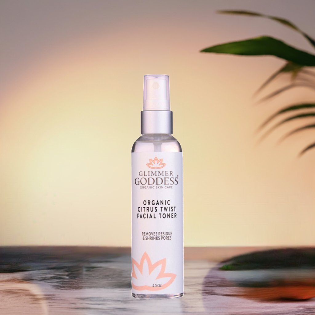 Organic Rose Water Facial Toner – Citrus Twist Toner with Witch Hazel & Aloe for Pore Tightening - Velora