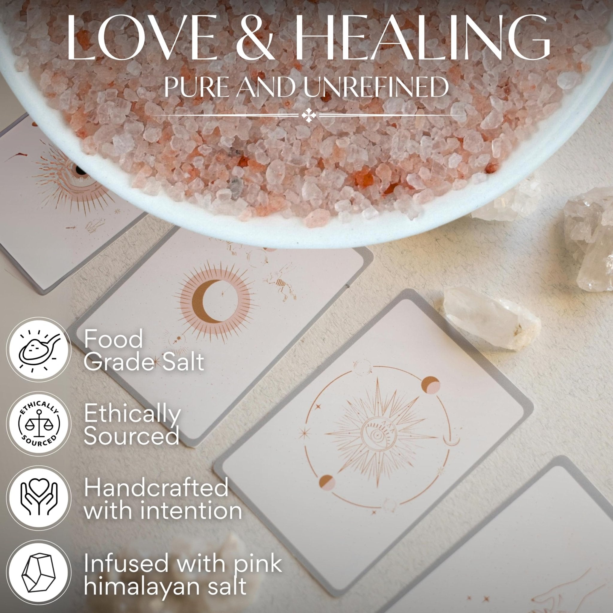 Ritual Salt Starter Collection Pack for Ceremony and Spell – Handcrafted Negative Energy Protection Crystals for Witchcraft Supplies – Witches & Wiccan - Velora