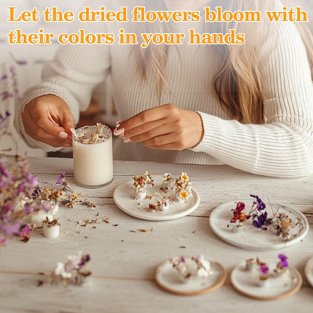 Sukh Dried Herbs Kit - Dried Botanicals Bulk,14 Bags Natural Dry Flowers and Herbs for Soap,Candle,Perfume,Bath Bombs,Resin Jewelry Making Supplies,Fragrance Sachet DIY and Witchcraft - Velora