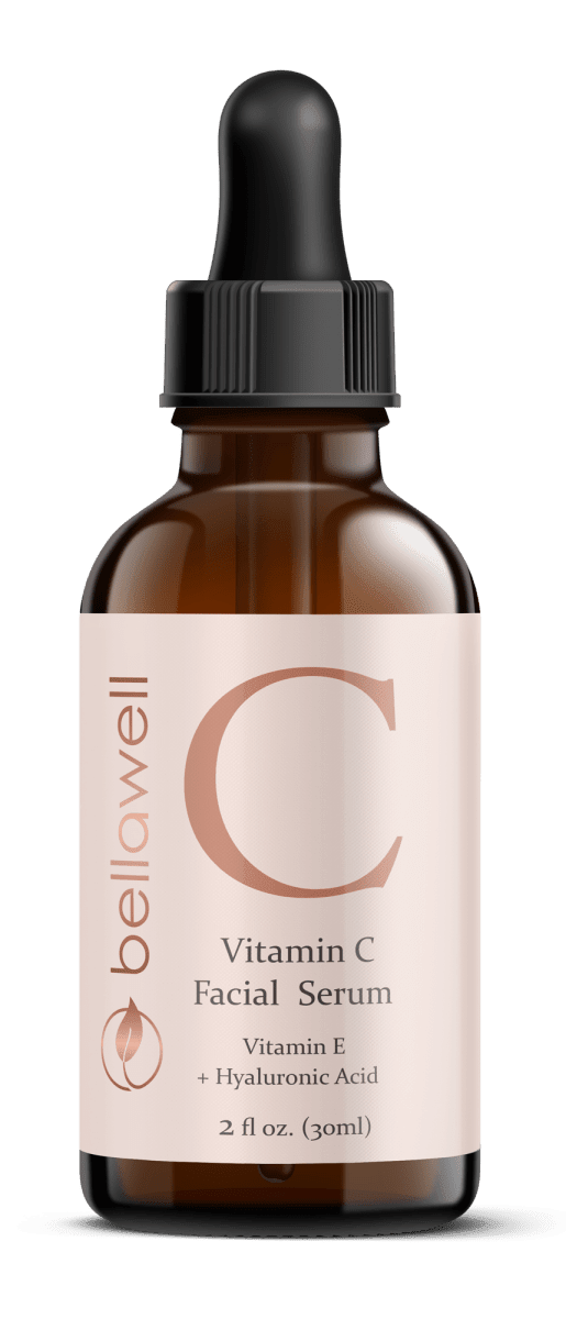 Vitamin C Serum for Face With Hyaluronic Acid, Vitamin E, Aloe Vera, and Jojoba oil 2 fl oz by Bellawell - Velora