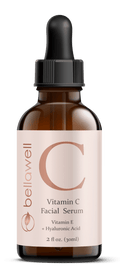 Vitamin C Serum for Face With Hyaluronic Acid, Vitamin E, Aloe Vera, and Jojoba oil 2 fl oz by Bellawell - Velora