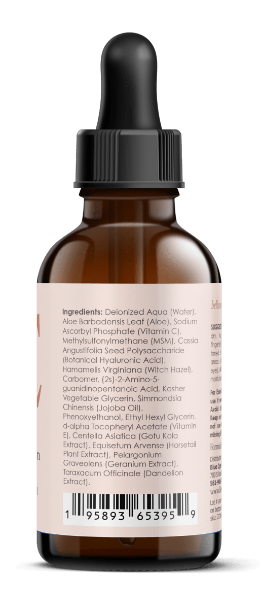 Vitamin C Serum for Face With Hyaluronic Acid, Vitamin E, Aloe Vera, and Jojoba oil 2 fl oz by Bellawell - Velora