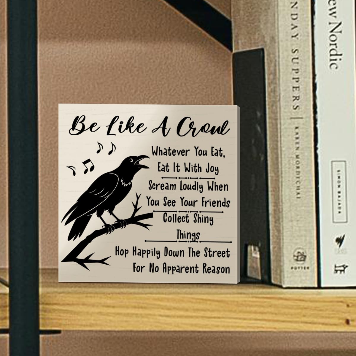 Witch Desk Decor Home Blessing Wooden Box Sign Witchy Sign for Gothic Home Kitchen Fireplace Wicca Magic Decor Witchcraft Lover Housewarming Gifts for New House - Velora