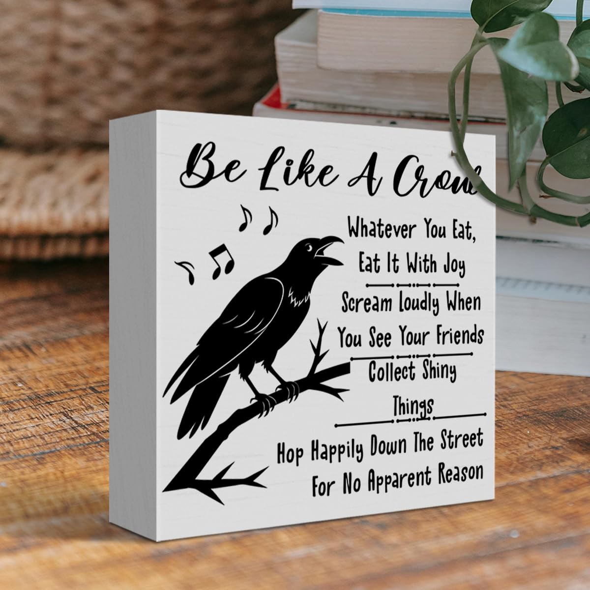 Witch Desk Decor Home Blessing Wooden Box Sign Witchy Sign for Gothic Home Kitchen Fireplace Wicca Magic Decor Witchcraft Lover Housewarming Gifts for New House - Velora