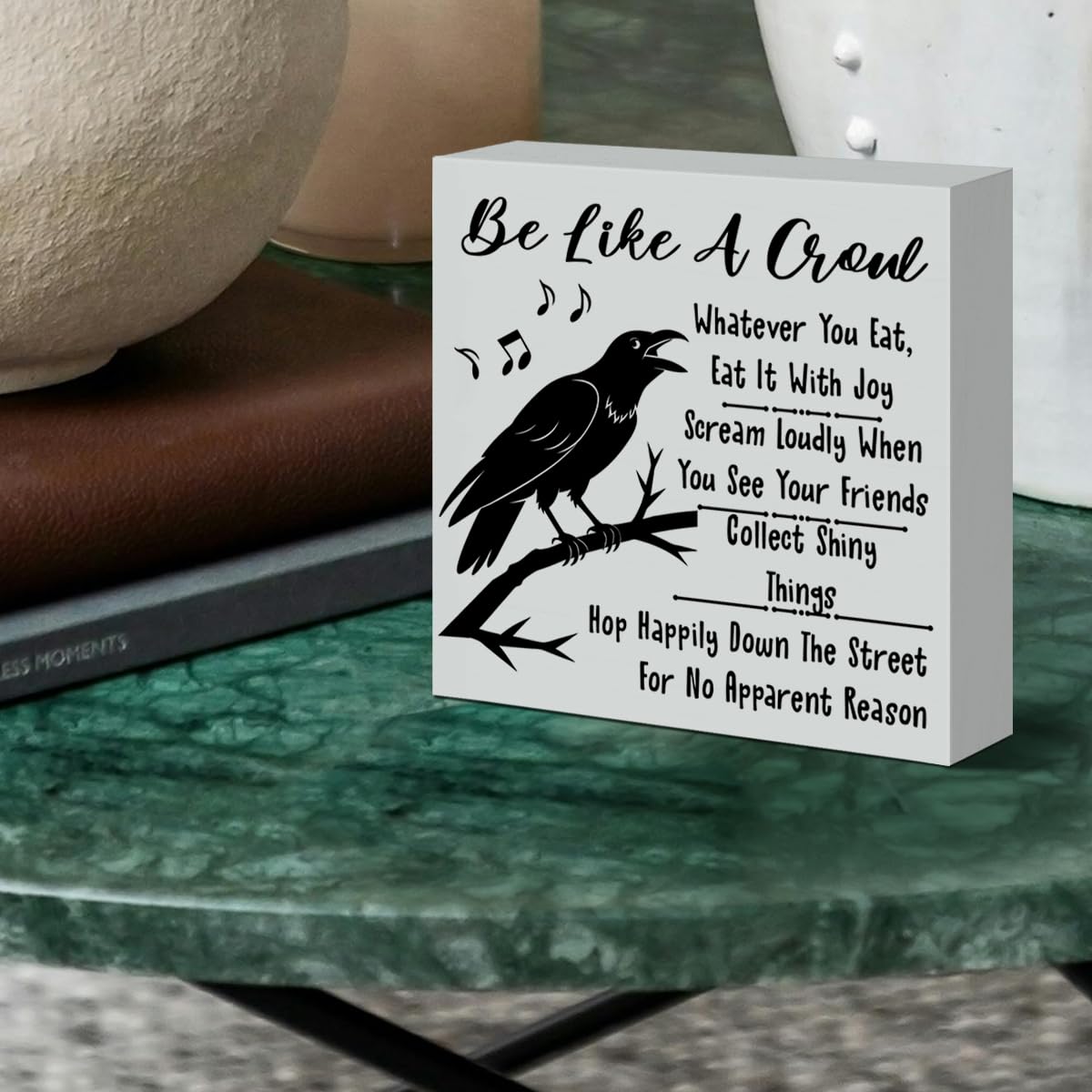 Witch Desk Decor Home Blessing Wooden Box Sign Witchy Sign for Gothic Home Kitchen Fireplace Wicca Magic Decor Witchcraft Lover Housewarming Gifts for New House - Velora